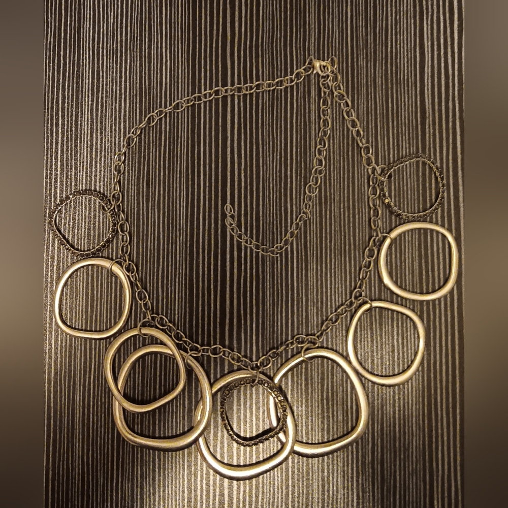 Silver & Smoky Gem Necklace